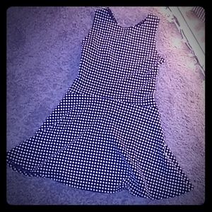 Cute Cross back black & white dress